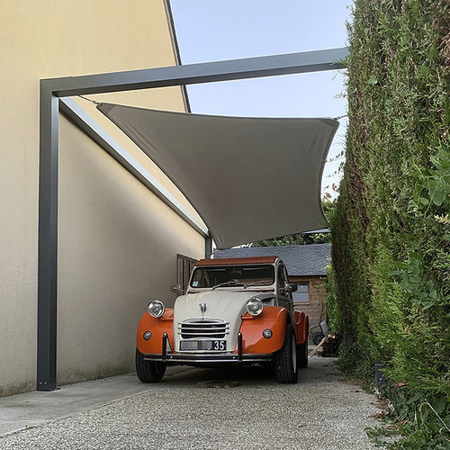 Pergola autoportée - ID3 ABRIVOILE - Socotex - Abritez-vous chez nous - adossée / en aluminium / couverture en toile