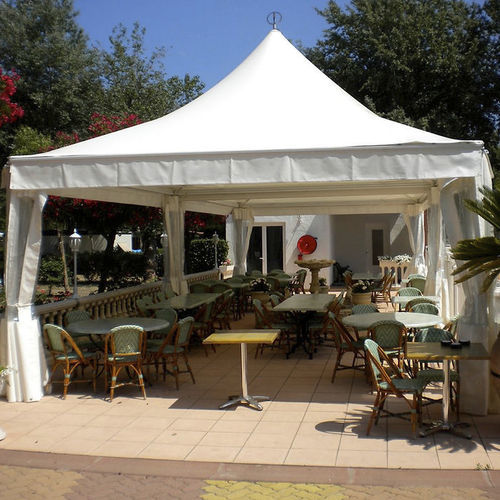Gazebo en PVC - ABRI DEAUVILLE CLASSIC® - Socotex - Abritez-vous chez nous - toit en toile / structure en aluminium / professionnel