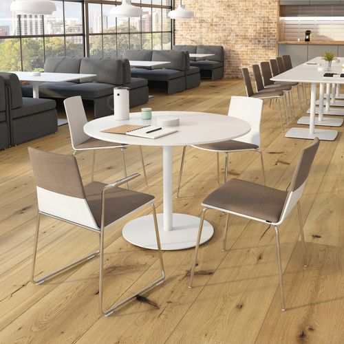 Chaise visiteur contemporaine - MONTARA650 - Coalesse - d'intérieur / en tissu / en aluminium
