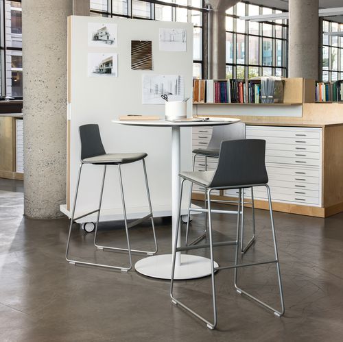 Table mange-debout contemporaine - MONTARA650 - Coalesse - en placage de bois / en stratifié / en mélaminé