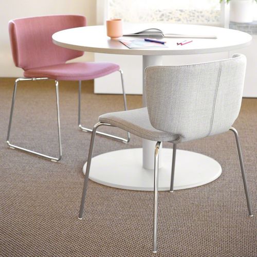 Chaise visiteur contemporaine - VICCARBE - Coalesse - d'intérieur / en tissu / en cuir