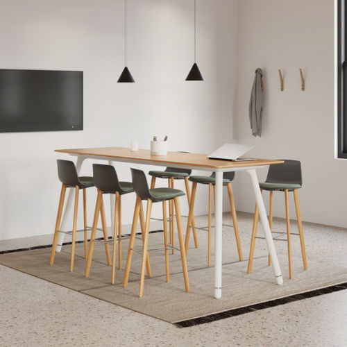 Tabouret de bar moderne - ALTZO943 - Coalesse - en tissu / en chêne / en polypropylène