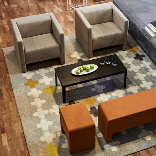 Fauteuil moderne - VICCARBE DAVOS - Coalesse - en tissu / en cuir / tapissé