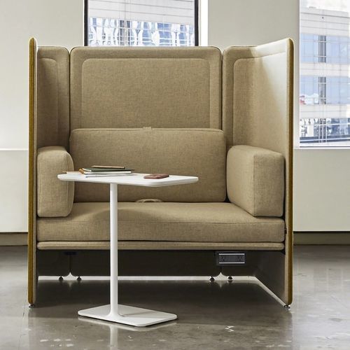 Table d'appoint contemporaine - LAGUNITAS  - Coalesse - en stratifié / avec piètement en acier peint / rectangulaire