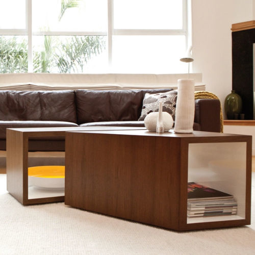 Table d'appoint contemporaine - SEBASTOPOL - Coalesse - en placage de bois / en stratifié / avec piètement en bois