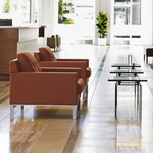 Fauteuil visiteur contemporain - MILLBRAE LIFESTYLE - Coalesse - en tissu / en cuir / en acier