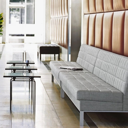 Banquette contemporaine - MILLBRAE  - Coalesse - en tissu / en cuir / avec piètement en acier