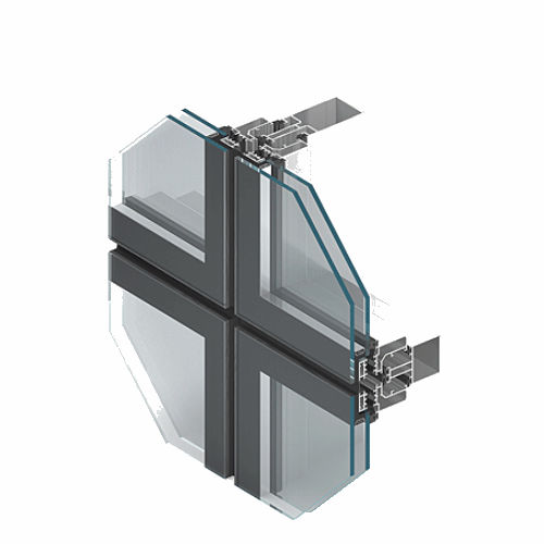 Fenêtre en aluminium -  MB-SG50  - Aluprof S.A - à pivot / à double vitrage