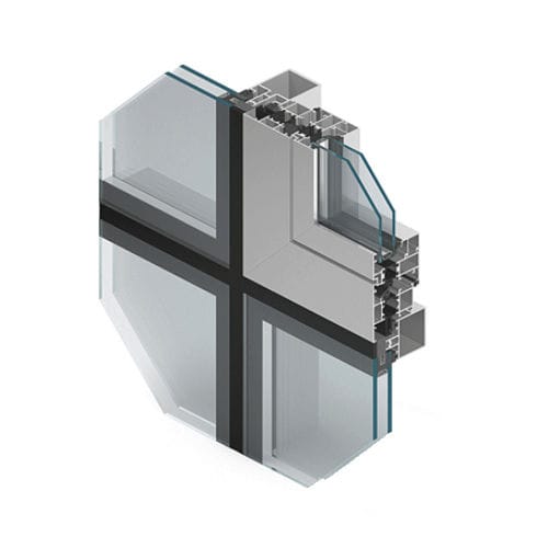 Système de façade en verre - MB- 60 EF - Aluprof S.A - en aluminium