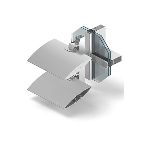 Brise-soleil en aluminium - MB-SUNPROF - Aluprof S.A - pour façade / horizontal