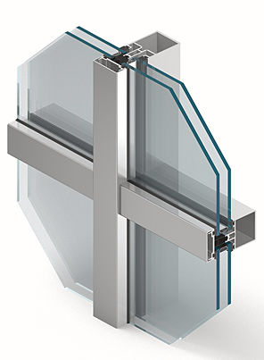 Mur-rideau ossature autoportante - MB-SR50 - Aluprof S.A - en aluminium et en verre