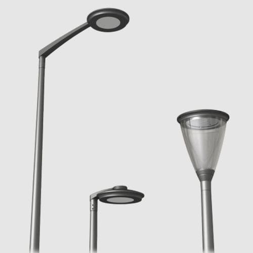 Lampadaire urbain - FLEXIA  - Schréder–Comatelec - contemporain / en métal / en bois