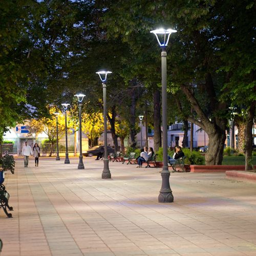 Lampadaire urbain - ISLA - Schréder–Comatelec - de jardin / contemporain / en PMMA