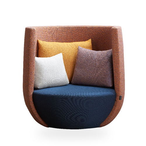 Fauteuil contemporain - NIDO - Rossin - en tissu / en bois massif / en contreplaqué
