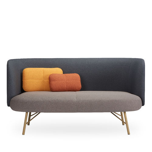 Canapé contemporain - ELBA - Rossin - en tissu / en cuir / à coussins