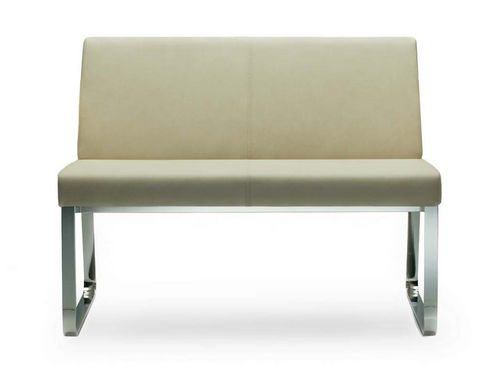 Banquette contemporaine - BEN - Rossin - en cuir / avec dossier / beige