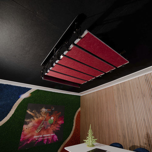 Faux-plafond en bois - SILENCE - Ideatec Advanced Acoustic Solutions - en polyester / en mélaminé / en panneaux