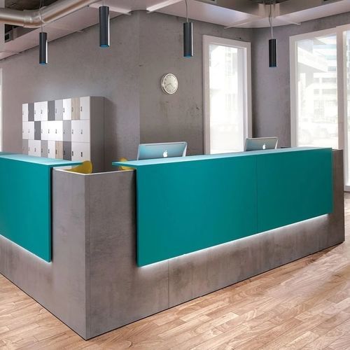 Banque d'accueil modulable - ALPHA - Fit Interiors - en mélaminé / lumineuse