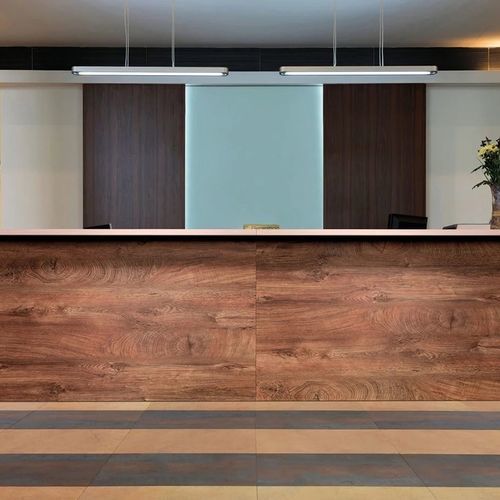 Banque d'accueil modulable - VECTOR - Fit Interiors - en mélaminé / lumineuse