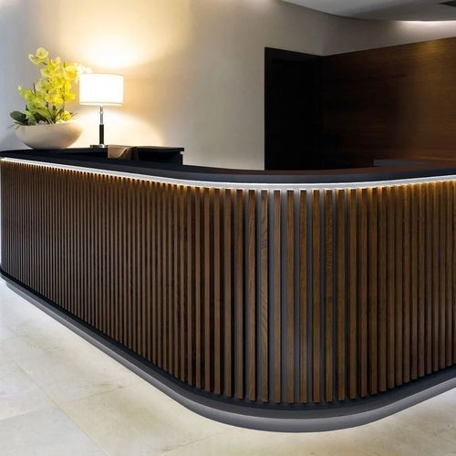 Banque d'accueil modulable - NORDIC - Fit Interiors - en mélaminé / lumineuse