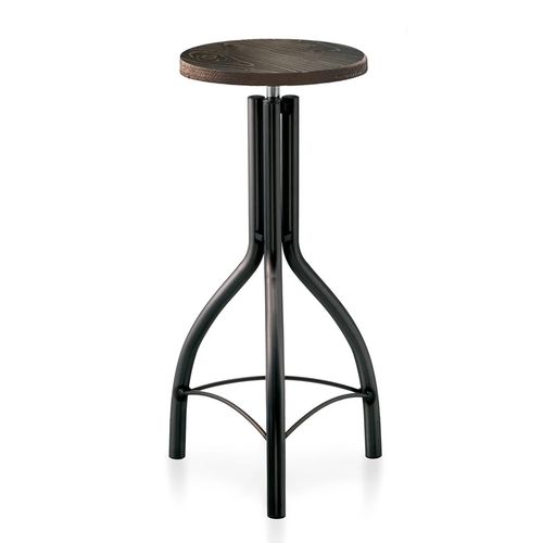 Tabouret contemporain - SHAFT - Fit Interiors - en pin / avec piètement en acier / 3 pieds