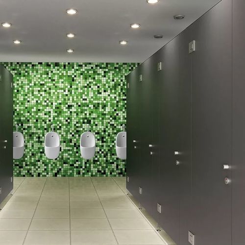 Cabine sanitaire en HPL - VOOX T - Fit Interiors - en acier inoxydable / pour WC / pour établissement public