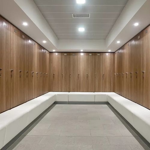 Banc de vestiaire contemporain - ROUND - Fit Interiors - en simili cuir / sans dossier / sans accoudoirs