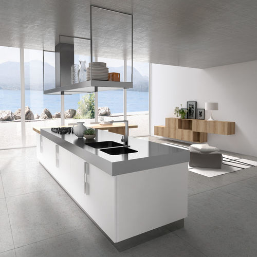 Cuisine contemporaine - YPSILON : COMPOSITION 02 - ARMONY CUCINE - en bois / en mélaminé / avec îlot