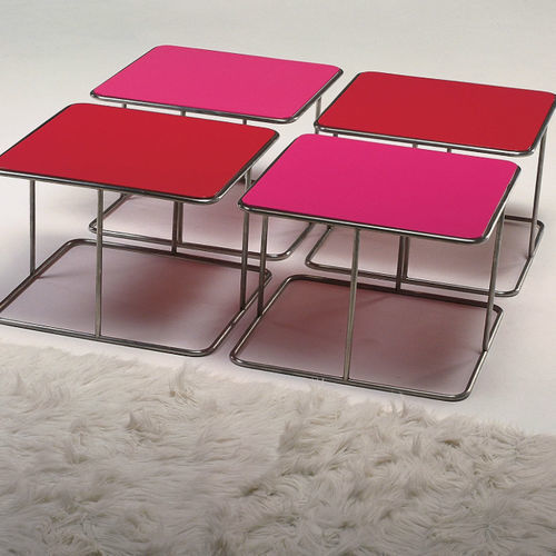 Table d'appoint design minimaliste - JOLLY - Giovannetti Collezioni - en MDF / avec piètement en métal / ronde