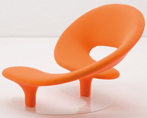 Chaise longue contemporaine - CIRCUS - Giovannetti Collezioni - en tissu / orange