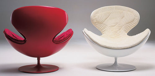 Fauteuil contemporain - JETSONS - Giovannetti Collezioni - en tissu / piètement central / pivotant
