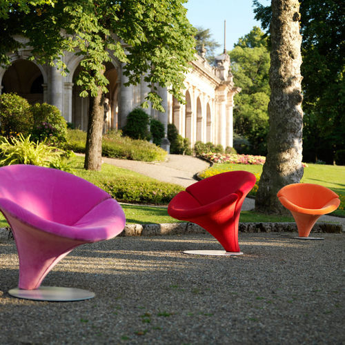 Chauffeuse design original - FLOWER - Giovannetti Collezioni - en tissu / en métal / tapissée