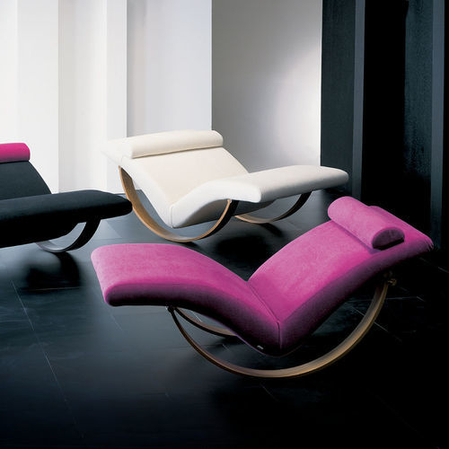 Chaise longue contemporaine - GABBIANO - Giovannetti Collezioni - en tissu / en acier / en bois massif