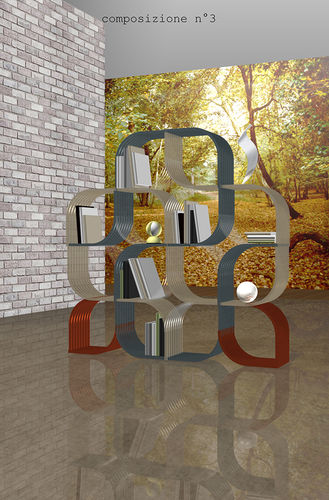 Bibliothèque modulable - FLUIDA - Giovannetti Collezioni - contemporaine / pour bureau