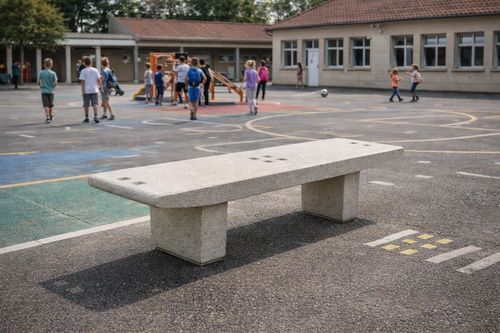 Banc public en béton - BAJ300P - Francioli - en granite / d'extérieur / 2 places