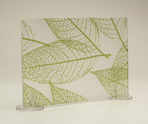 Panneau en verre à motif - TEXTURES SOLID : FOREST LEAVES - Duo-Gard - translucide / pour agencement intérieur