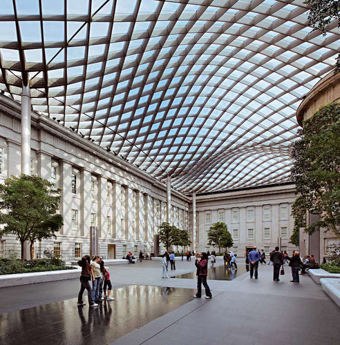 Toit vitré en acier - ROBERT AND ARLENE KOGOD COURTYARD - Josef Gartner