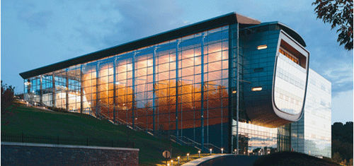 Mur-rideau en panneaux - EMPAC - Josef Gartner - en verre / en aluminium / en acier inox
