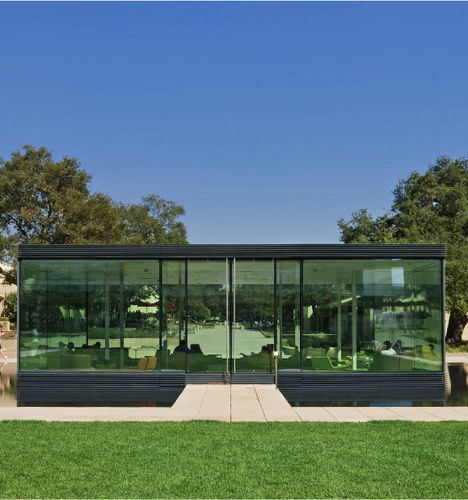 Panneau en verre flotté - KRAVIS CENTER - Josef Gartner - transparent / pour façade / plat
