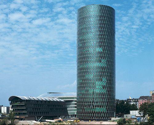 Panneau en verre transparent - WESTHAFEN TOWER - Josef Gartner - pour façade / plat