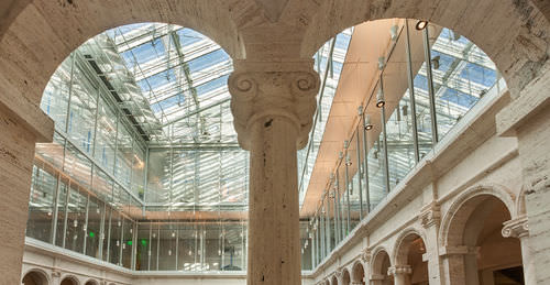 Mur-rideau ossature autoportante - HARVARD ART MUSEUMS - Josef Gartner - en aluminium et en verre / en verre isolant