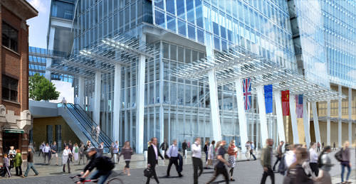 Mur-rideau ossature autoportante - THE SHARD - Permasteelisa - en métal et en verre