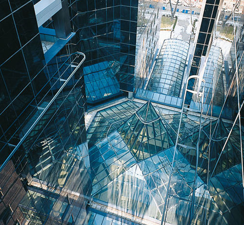 Toit vitré en aluminium - BANK CENTER - Permasteelisa