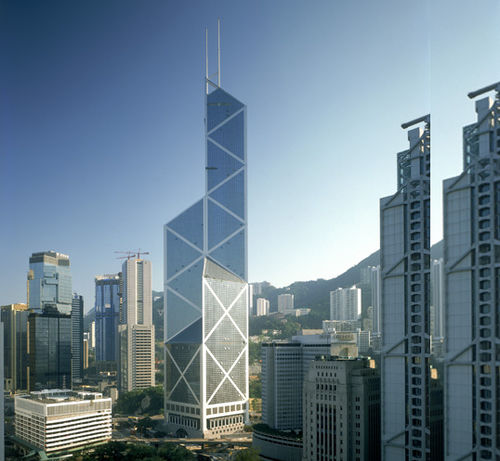 Mur-rideau en métal et en verre - BANK OF CHINA TOWER - Permasteelisa - en verre / miroir