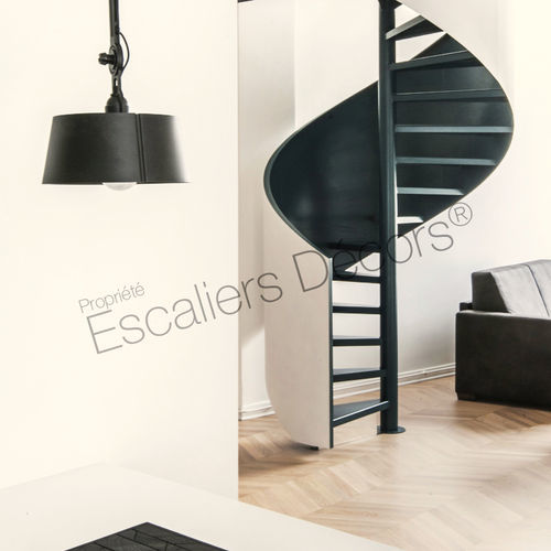Escalier en colimaçon - ZAHA DH130 - ESCALIERS DECORS - à marches en métal / structure en acier laqué / résidentiel