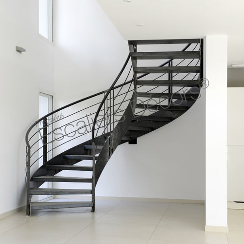 Escalier circulaire - LOFT DT91 ESCA'DROIT® - ESCALIERS DECORS - à marches en béton / structure en acier / résidentiel