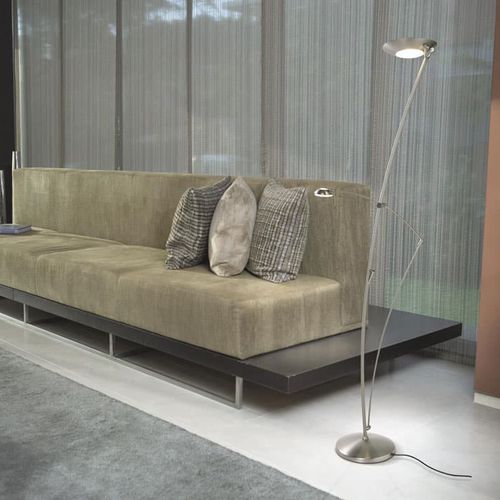 Lampe sur pied - P-740 - Pujol Iluminacion - en acier / en verre / contemporaine