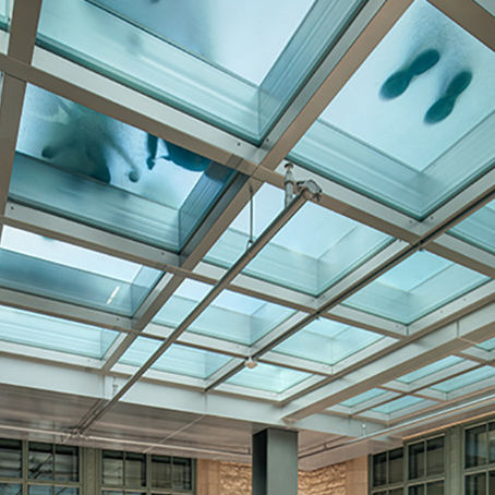 Panneau en verre pour protection incendie - FIREFRAMES CLEARFLOOR® SYSTEM - TGP - coupe-feu / trempé / feuilleté