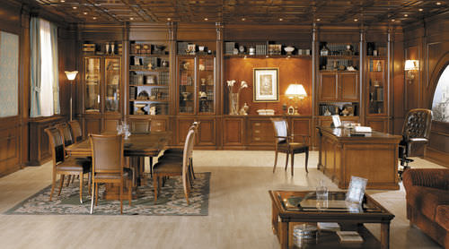 Bureau contemporain - SENATOR - Alpuch - en noyer / avec rangement / professionnel
