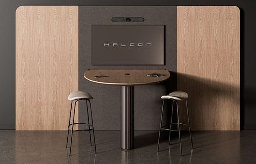 Table moderne - ASTORIA - Halcon - en bronze / en placage de bois / en pierre